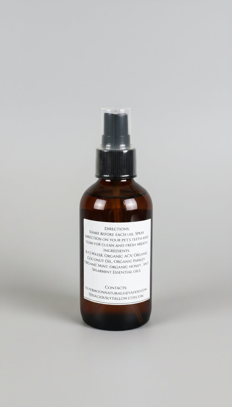 Natural Dog Breath Freshener: Canine Cleanser with Parsley & Mint