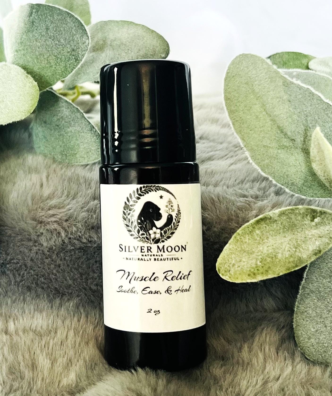 Muscle Relief Gel:Natural Soothing Blend, 1.7oz Roller Bottle