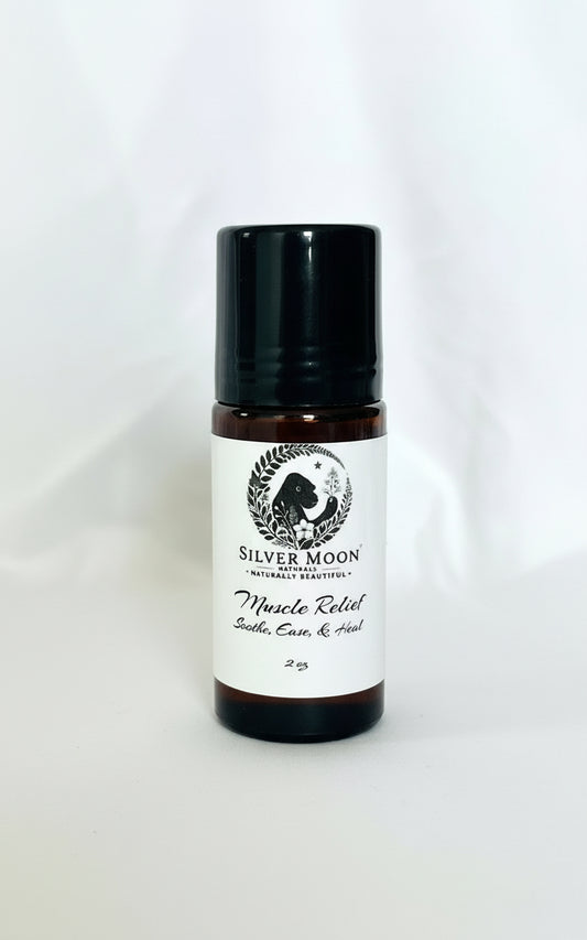 Muscle Relief Gel:Natural Soothing Blend, 1.7oz Roller Bottle