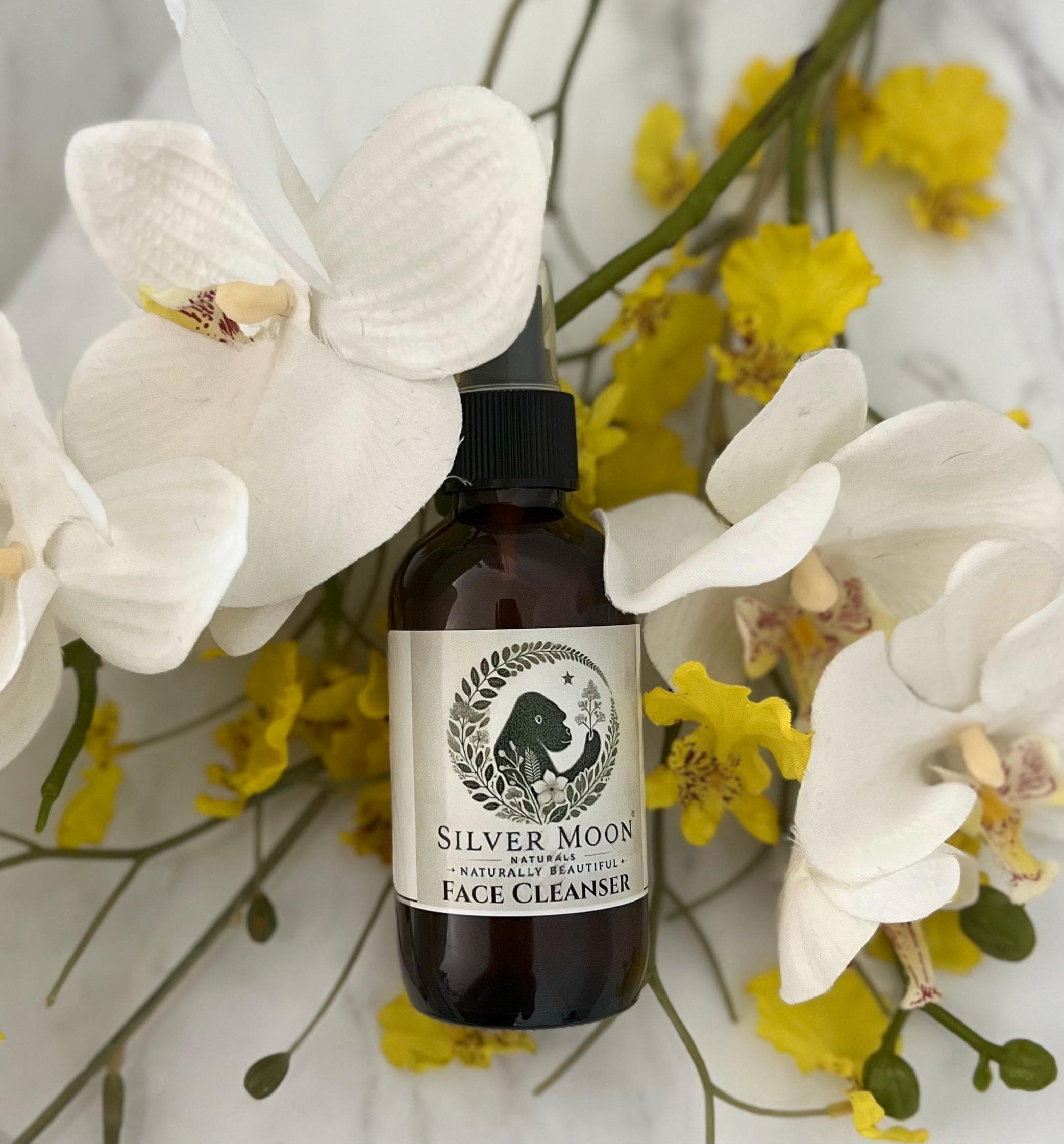 Celestial Glow Face Cleanser: Natural Botanical Oils, 4oz Glass Bottle